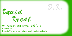 david kredl business card